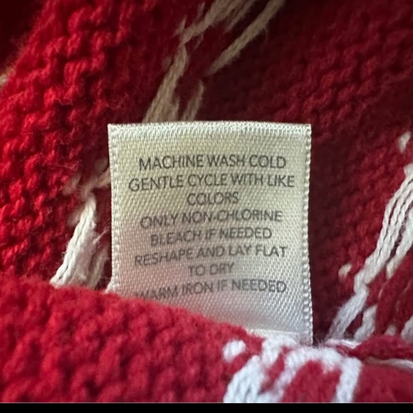 CJ Banks Red and Gray Knit Sweater - Picture 6 of 6